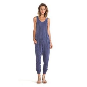 SunDry Blue Grey Cotton Sleeveless Jumpsuit